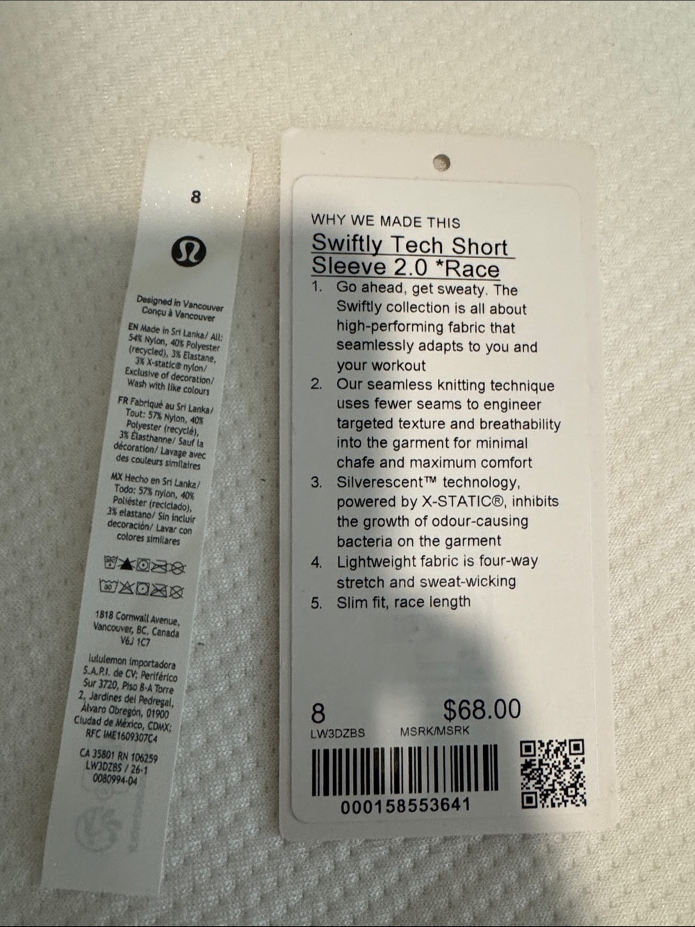 Lululemon swiftly tech short sleeve 2.0 race shirt size 8 - Picture 3 of 3
